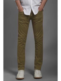 Louis Philippe - Men Khaki Dark Slim Fit Jeans