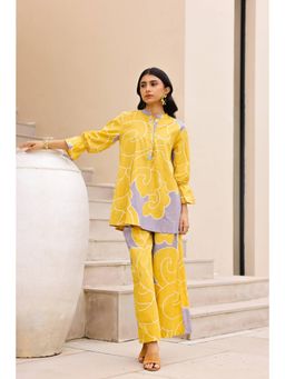 Gahan - Cotton Digital Printed Co-Ord Set - Yellow