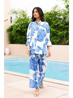 Gahan - Cotton Digital Printed Co-Ord Set - Blue