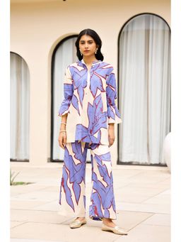 Gahan - Cotton Digital Printed Co-Ord Set - Navy Blue