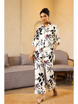 Gahan - Cotton Digital Printed Co-Ord Set - White