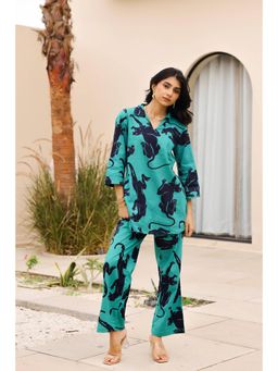 Gahan - Cotton Digital Printed Co-Ord Set - Green