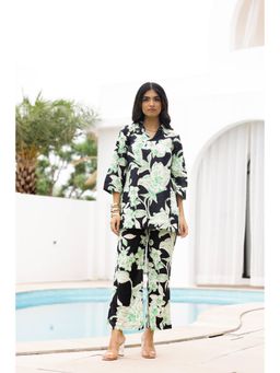 Gahan - Cotton Digital Printed Co-Ord Set - Black