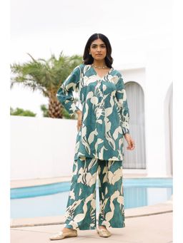 Gahan - Cotton Digital Printed Co-Ord Set - Green