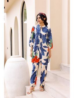 Gahan - Cotton Digital Printed Co-Ord Set - Blue