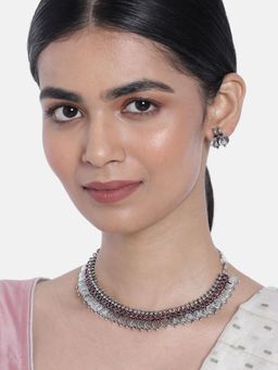 I Jewels - Traditional Choker Necklace Jewellery Set
