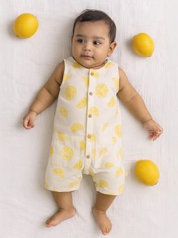 Somersault - Lemon Slice Printed Jacquard Romper