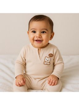 Earthy Tweens - Pastel Parchment Cotton Jersey Romper