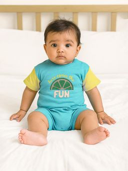 Somersault - Zesty Fun Embroidered Cotton Romper