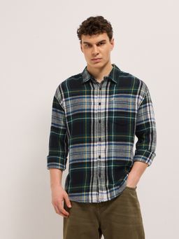 The Bear House - Men's Multi-Colour Slim Fit Checks Shirt