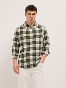 The Bear House - Men's Multi-Colour Regular Fit Checked Shacket
