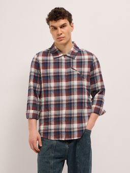 The Bear House - Men's Multi-Colour Regular Fit Checked Shacket
