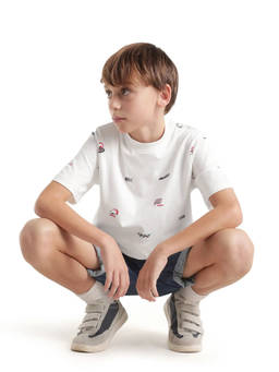 RARE ONES - Boys White Cotton T-shirt