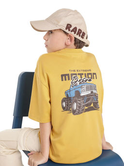 RARE ONES - Boys Yellow Cotton Blend T-shirt