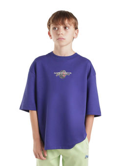 RARE ONES - Boys Purple Cotton Blend T-shirt