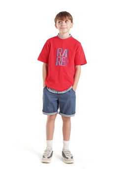 RARE ONES - Boys Red Cotton T-shirt