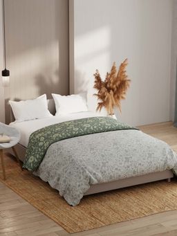 KOPA - Grey Floral Microfibre Comforter (Double)