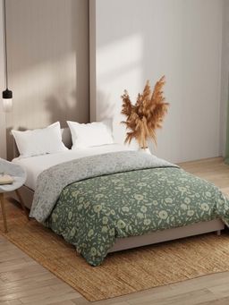 KOPA - Grey Floral Microfibre Comforter (Double)