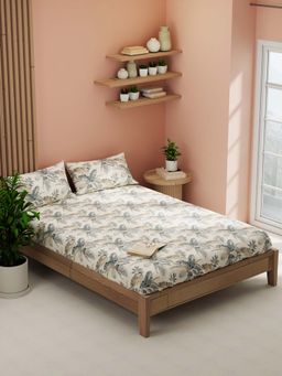 KOPA - Multi-Color Floral Microfibre Bedsheet with Pillow Covers (Double)