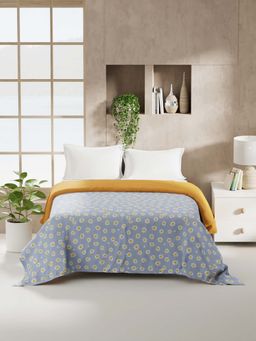 KOPA - Blue Floral Microfibre Dohar (Double)