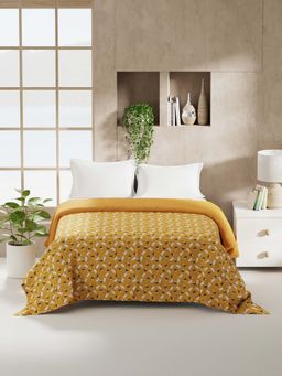 KOPA - Mustard Floral Microfibre Dohar (Double)