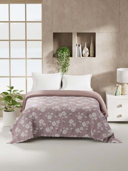 KOPA - Purple Floral Microfibre Dohar (Double)