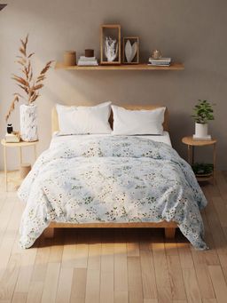 KOPA - Blue Floral Microfibre Comforter (Double)