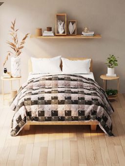 KOPA - Grey Floral Microfibre Comforter (Double)