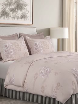 SANSAAR A D'DECOR BRAND LIVE CONSCIOUSLY - Pink Floral Cotton Bedsheet with Pillow Covers (King)