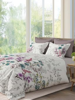 SANSAAR A D'DECOR BRAND LIVE CONSCIOUSLY - Multi-Color Cotton Bedsheet with Pillow Covers (King)