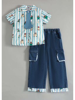 Hopscotch - Striped Shirt and Denim Jeans