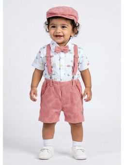 Hopscotch - Vehicle Cotton 5-Piece Formal Set - White