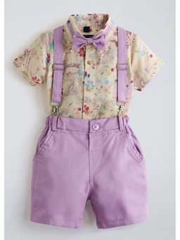 Hopscotch - Floral Cotton 4-Piece Formal Set - Pink