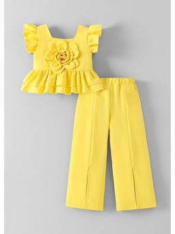 Hopscotch - Floral Applique Blouse Top and Pant