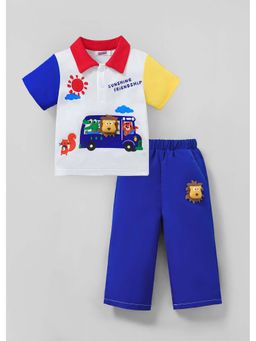 Hopscotch - Colour Block Polo T-shirt and Pant