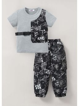 Hopscotch - Cut and Sew Diamond T-Shirt with Joggers