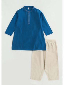 Hopscotch - Foil Thread Work Kurta with Pyjama