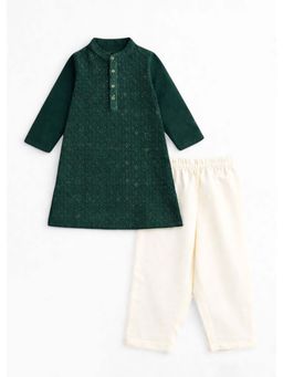 Hopscotch - Sequined Thread Work Kurta with Pyjama