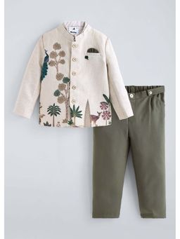 Hopscotch - Floral Mandarin Collar 3-Piece Formal Set