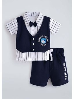 Hopscotch - Teddy Embroidery Striped Formal Set
