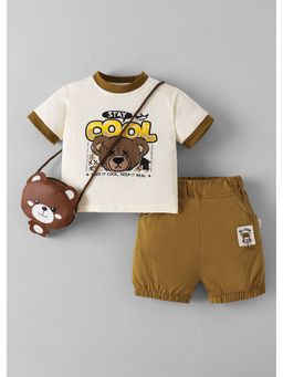 Hopscotch - Bear T-Shirt with Shorts and Bag with a Bag