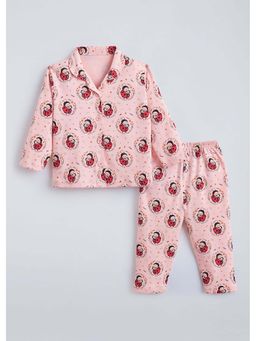 Hopscotch - LadyBug Cotton Sleepwear Shirt and Pyjama - Peach