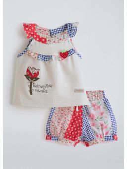 Hopscotch - Strawberry Applique Top with Shorts