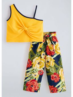 Hopscotch - Bow Applique Floral Top and Top with Pant