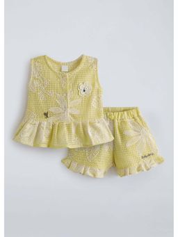 Hopscotch - Floral Thread Work Top with Shorts