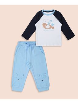 My Milestones - Cotton Multi-Color Colorblock T-Shirt With Trouser