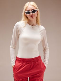 Cava Athleisure - Ivory Air Mesh Bodysuit