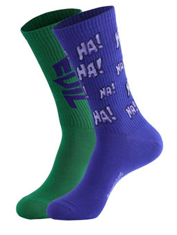 Balenzia - Justice League Joker Mens Crew Socks (Pack of 2)