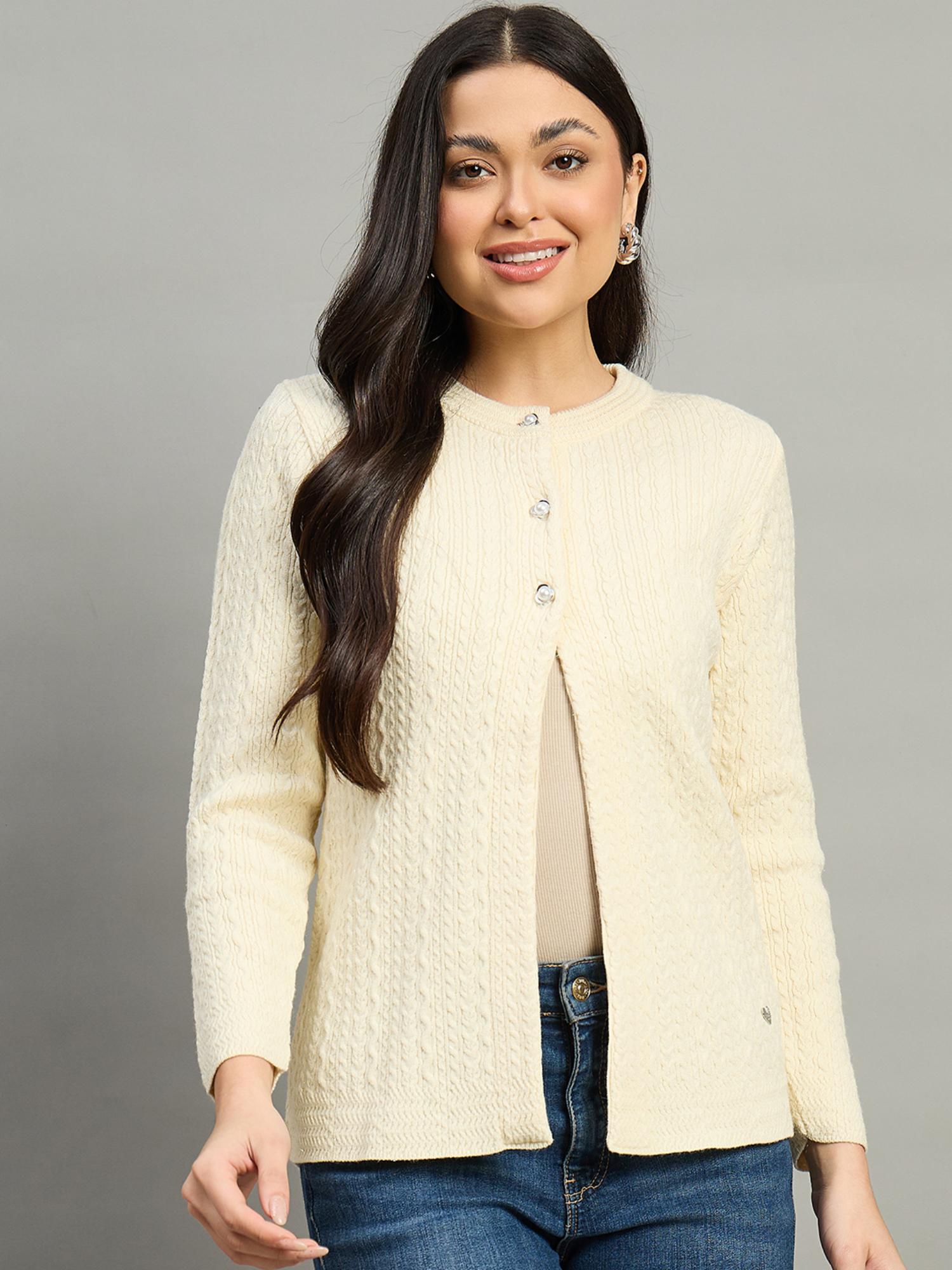 duke Women Full Sleeve Front Open Regular Fit Cardigan-picture-36