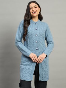 Duke - Women Full Sleeve Self Design Cardigan